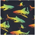 thumbnail image 1 of Coolnut Sharks Pattern Cloth Napkins Set of 4 Pack, Washable Soft Table Dinner Napkins 20 inch for Kitchen, Hotel, Party, Wedding Washcloth Gift, 1 of 7