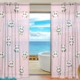 thumbnail image 1 of Coolnut Sheer Curtains, 2 PCS Cute Panda On Pink Gauze Door and Window Voile Curtain Panels for Bedroom Living Room, 55"x84", 1 of 4