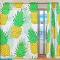 thumbnail image 1 of Coolnut Sheer Curtains Colorful Pineapple On White Gauze Door and Window Voile Curtain Panels for Bedroom Living Room W55 x L78 In 2, 1 of 3