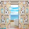 thumbnail image 1 of Coolnut Sheer Curtains Cute Cow and Bottle of Milk Gauze Door and Window Voile Curtain Panels for Bedroom Living Room W55 x L84 In 2, 1 of 4