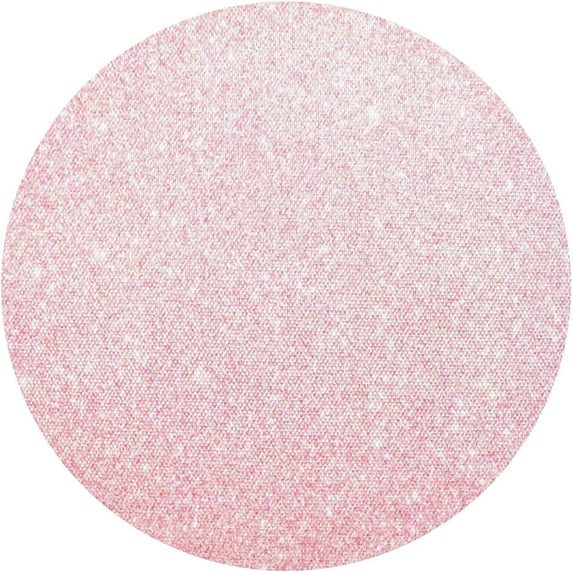 Coolnut Shiny Light Pink Round PVC Placemats 6 PCS, Non-Slip Heat Resistant Table Mat Kitchen Dining Table Plate Mat, 15.4inch20 Home Decor Gifts