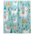 thumbnail image 1 of Coolnut Shower Curtain Alpaca Bathroom Decor Watercolor Shower Curtain Sets Fabric Cloth Bathroom Curtains with Hooks 60x72 Inch, 1 of 6