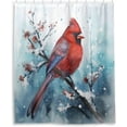 thumbnail image 1 of Coolnut Shower Curtain Red Bird Bathroom Decor Watercolor Shower Curtain Sets Fabric Cloth Bathroom Curtains with Hooks 60x72 Inch, 1 of 6