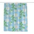 thumbnail image 1 of Coolnut Shower Curtain Set with Hooks Daisy White Flowers on Cyan Background Polyester Waterproof Bath Curtain for Bathroom Bathtubs Decor 60 x 72 Inches, 1 of 6