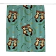 thumbnail image 1 of Coolnut Shower Curtain Set with Hooks Cute Couple Beaver Polyester Waterproof Bath Curtain 60" x 72", 1 of 6
