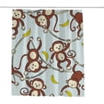 thumbnail image 1 of Coolnut Shower Curtain Set with Hooks Monkey and Banana Vines Polyester Waterproof Bath Curtain 60" x 72", 1 of 6