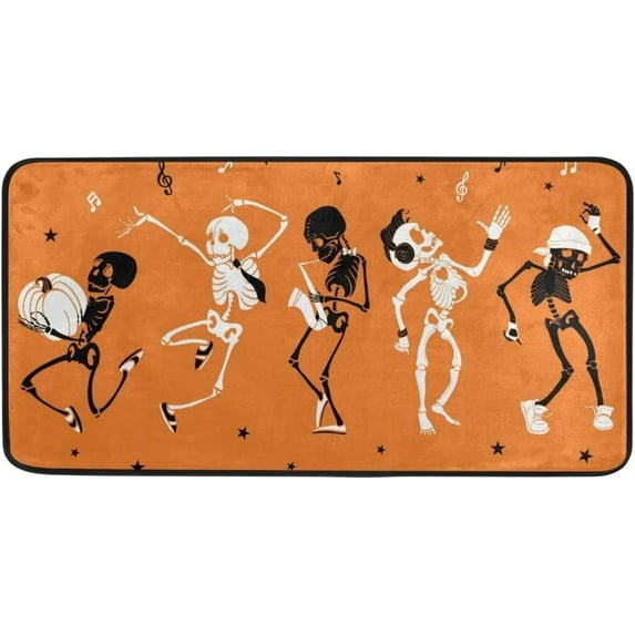 Coolnut Skeleton Kitchen Rug, 39"x20" Anti Fatigue Kitchen Floor Mat, Non Slip Waterproof Long Standing Mat Throw Kitchen Runner Rug for Kitchen Washroom Bedroom