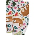 thumbnail image 1 of Coolnut Sloth Soft Hand Towels, 2 PcsAbsorbent Bath Towel Decorative Fingertip Towels for Bathroom Gym Spa Hotel Beach Swimming Pool,14.4"x 28.3", 1 of 6