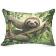 thumbnail image 1 of Coolnut Sloth on The Branch Plush Pillow Case, Zippered Bed Pillow Pillowcases, Super Soft and Cozy Pillowcase Covers for Sleep Decor Giftsation - King Size 20x40in, 1 of 7