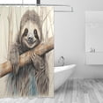 thumbnail image 1 of Coolnut Sloth on The Branch Shower Curtain Waterproof Fabric with 12 Hooks Bathroom Bath Curtain Set Polyester Fabric Machine Washable 60 x 72 Inch Home Decor, 1 of 6