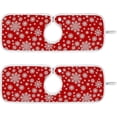 thumbnail image 1 of Coolnut Snowflakes on Triangles 2PCS Kitchen Faucet Mat Bathroom Faucet Mat Sink Microfiber Cloth Faucet Splash Catcher Faucet Mat Dish Drying Mat Sink Mat for Kitchen Sink 30x5in, 1 of 7