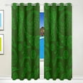 thumbnail image 1 of Coolnut Soccer Football Wallpaper Thermal Insulated Blackout Grommet Printed Window Curtain - 84x55 in - 100% Polyester 2 Panels, 1 of 6