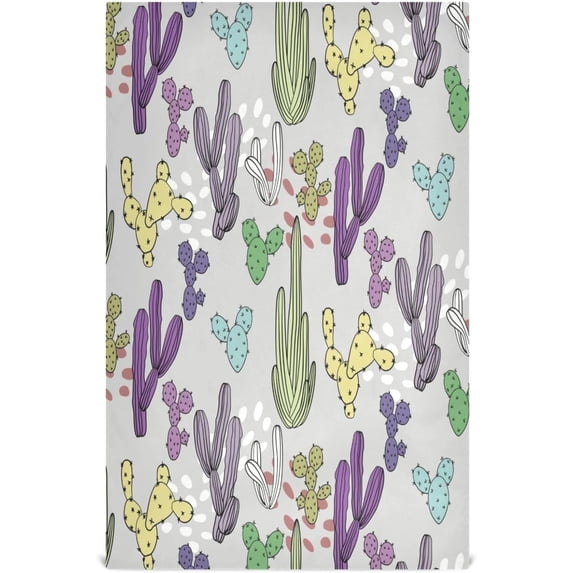 Coolnut Soft Absorbent Reusable Kitchen Towels, Set of 1|28x18 in, Multicoloured Cactus Dining Kitchen Living Room Tea Towels Dish Towels Decorative Towels Washcloth Gift