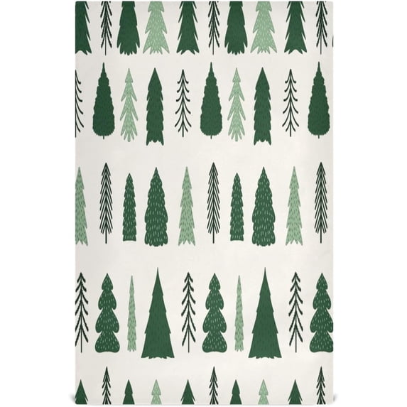 Coolnut Soft Absorbent Reusable Kitchen Towels, Set of 6|28x18 in, Winter Evergreen Christmas Tree Dining Kitchen Living Room Tea Towels Dish Towels Decorative Towels Washcloth Gift