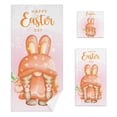 thumbnail image 1 of Coolnut Soft Bathroom Towel Set of 3, Happy Easter Day With Cute Gno Include Absorbent Bath Sheets, Decorative Hand Towels and Quick Dry Face Towels Set for Shower, Pool and Travel, 1 of 6