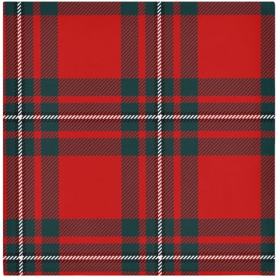 Coolnut Soft Reusable Satin Table Decorative Napkins, 20x20InX4 PCS Scottish Plaid, Family Dinner Wedding Banquet, Cocktail Party, Kitchen, Birthday Party Washcloth Gift