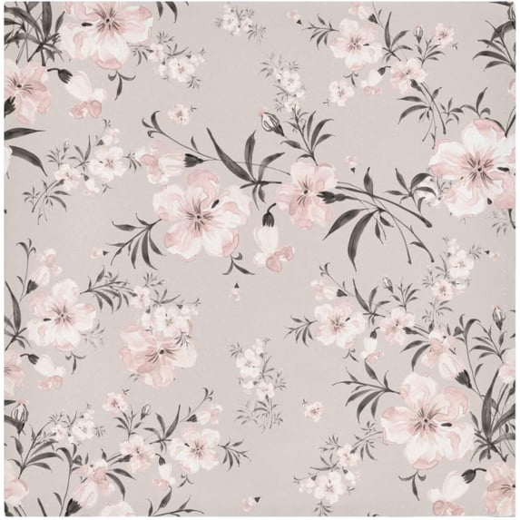 Coolnut Soft Reusable Satin Table Decorative Napkins, 20x20InX6 PCSBeautiful Florals, Family Dinner Wedding Banquet, Cocktail Party, Kitchen, Birthday Party Washcloth Gift