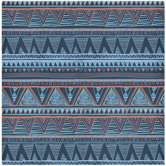 Coolnut Soft Reusable Satin Table Decorative Napkins, 20x20InX6 PCSVintage Tribal Ethnic Boho Art Pattern, Family Dinner Wedding Banquet, Cocktail Party, Kitchen, Birthday Party Washcloth Gift