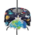 thumbnail image 1 of Coolnut Solar System Round Tablecloth 60" Outdoor Table Covers with Umbrella Hole and Zipper for Kitchen Dining Picnic Party Home Decor, 1 of 7