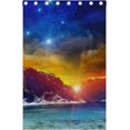 thumbnail image 1 of Coolnut Space Landscape Thermal Insulated Blackout Grommet Printed Window Curtain - 84x55 in - 100% Polyester 2 Panels, 1 of 5