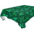 thumbnail image 1 of Coolnut St Patrick Clovers Shamrocks Tablecloth Rectangle Colorful Table Cloth Large Square Table Cover for Dining Kitchen Party 60"x108" Decor Gift, 1 of 7