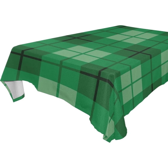 Coolnut St Patrick's Buffalo Plaid Tablecloth Rectangle Colorful Table Cloth Large Square Table Cover for Dining Kitchen Party 60"x60" Decor Gift