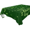 thumbnail image 1 of Coolnut St Patrick's Day Clover Tablecloth, Waterproof Washable Polyester Square Table Cover, Durable Tablecloth for Kitchen Dining Table Party Decor, 54"x54", 1 of 7