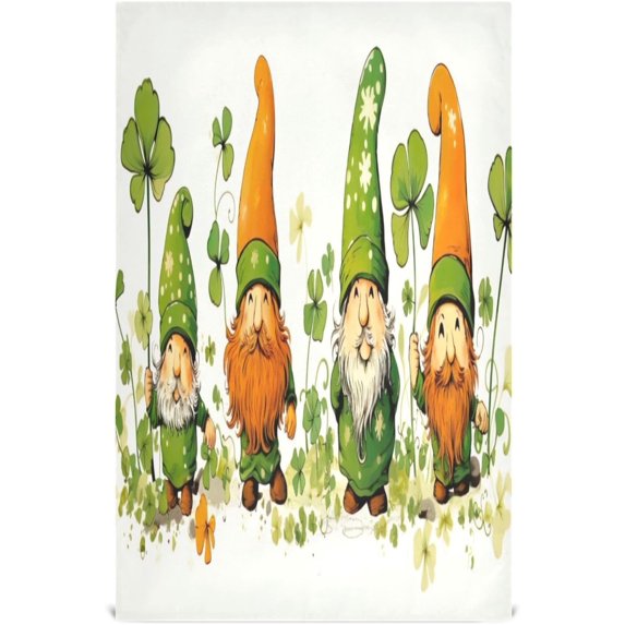 Coolnut St. Patrick's Day Cute Gnome Kitchen Dish Towel Set 4Pcs,Dishcloths Sets Fast Drying Kitchen Towels Tea Towels Gift Set for Drying Cleaning Cooking Baking707 Wash cloth