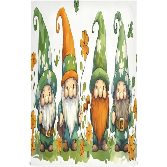 Coolnut St. Patrick's Day Cute Gnome Kitchen Dish Towel Set,Drying Kitchen Towels Tea Towels Gift Set for Drying Cleaning Cooking Baking 1Pcs Wash cloth