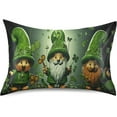 thumbnail image 1 of Coolnut St. Patrick's Day Cute Gnome Silk Satin Pillowcase for Hair and Skin, Pillow Cases, Satin Cooling Pillow Covers with Envelope Closure (Standard Size 20x26 in) 306 Home Decor Gifts, 1 of 7
