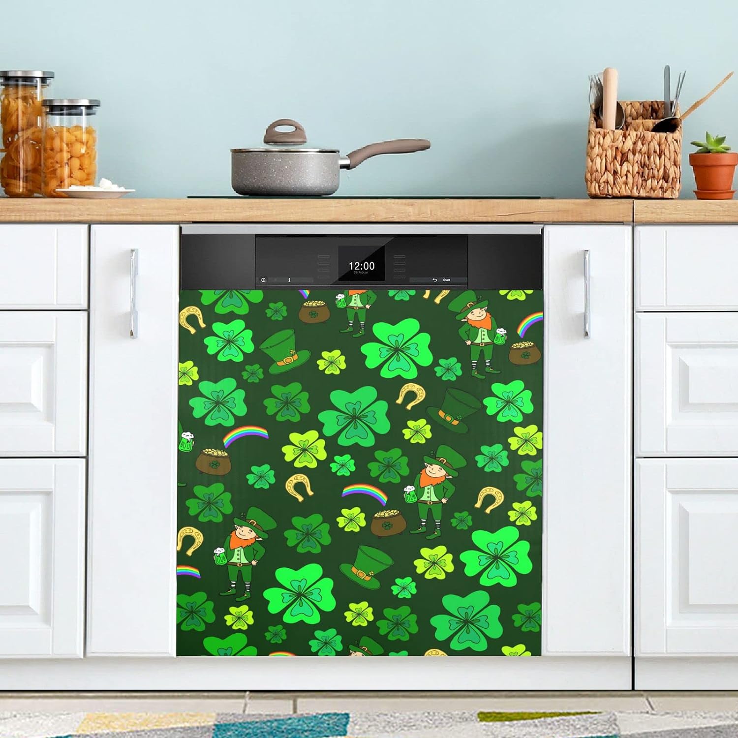 Coolnut St. Patrick's Day Dishwasher Cover Decorative Door Cover Front