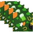 thumbnail image 1 of Coolnut St. Patrick's Day Gnome Cloth Napkins Set of 4, Reusable Washable Polyester Dinner Table Napkins for Family, Weddings, Parties, Home Decor, 20 x 20 Inch Washcloth Gift, 1 of 7