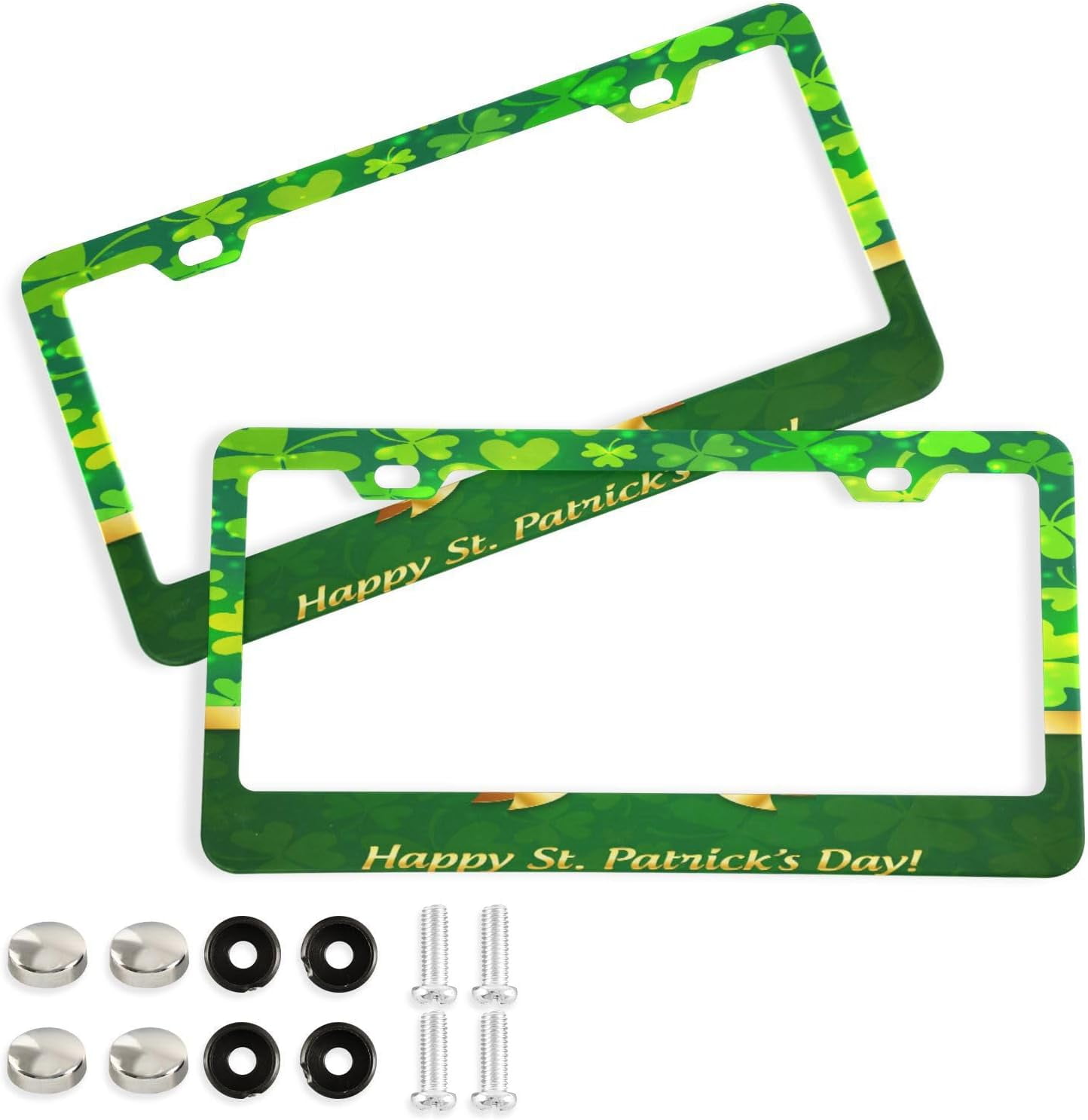 Coolnut St. Patrick's Day Shamrock License Plate Frames, Decorative