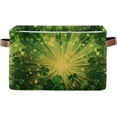 thumbnail image 1 of Coolnut St. Patrick's Day Shamrock Storage Basket with Handles Collapsible Storage Bins Canvas Fabric Storage Organizer for Shelves Closet Bedroom Living Room 2Pack Decor Gifts, 1 of 7