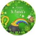 thumbnail image 1 of Coolnut St. Patrick's Day Treasures Round Placemats Set of 4 Polyester Table Mat Easy to Clean Heat Resistant Wipeable Placemats for Dining Table,St. Patrick's Day Home Decor, 1 of 7