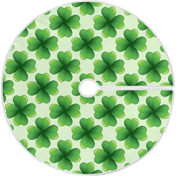 Coolnut St. Patricks Christmas Tree Skirt Home Decoration Large Round Christmas Tree Skirt for Holiday Party Home Christmas Day Ornaments,35.4"