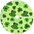 thumbnail image 1 of Coolnut St. Patricks Christmas Tree Skirt Home Decoration Large Round Christmas Tree Skirt for Holiday Party Home Christmas Day Ornaments,35.4", 1 of 6