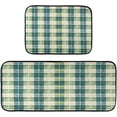 thumbnail image 1 of Coolnut St Patricks Day Plaid Kitchen Rugs Mats 2 Piece Set, Non Slip Rubber Runner Rug Kitchen Sink Floor Mat for Kitchen Laundry Room Hallway Office Home Decor, 1 of 7