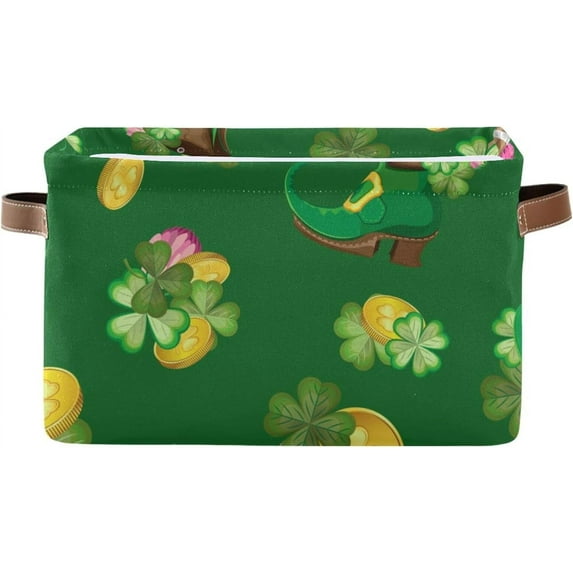 Coolnut St Storage Bins Foldable Canvas Fabric Storage Basket with Handles for Organizing, Large Storage Baskets for Shelves Closet Decor Gifts