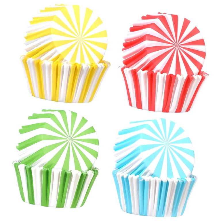 Coolnut Standard Cupcake Liners 100PCS Decorative Striped Paper