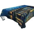 thumbnail image 1 of Coolnut Starry Night Rectangle Tablecloth Waterproof Polyester Table Clothative Stain Resistant & Wrinkle Resistant Washable Table Cover for Dining Table/Party/Camping 60x60 Inch Decor Gift, 1 of 7