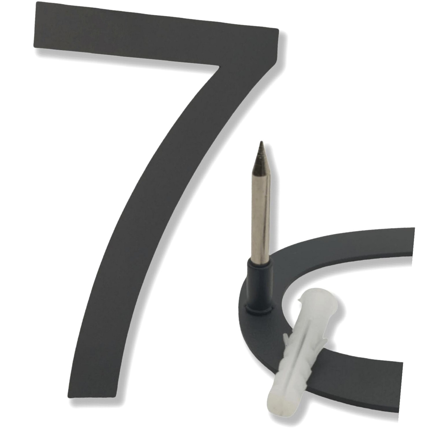Coolnut Steel 6 Inch House Numbers, Recessed Address Number Plates, for ...
