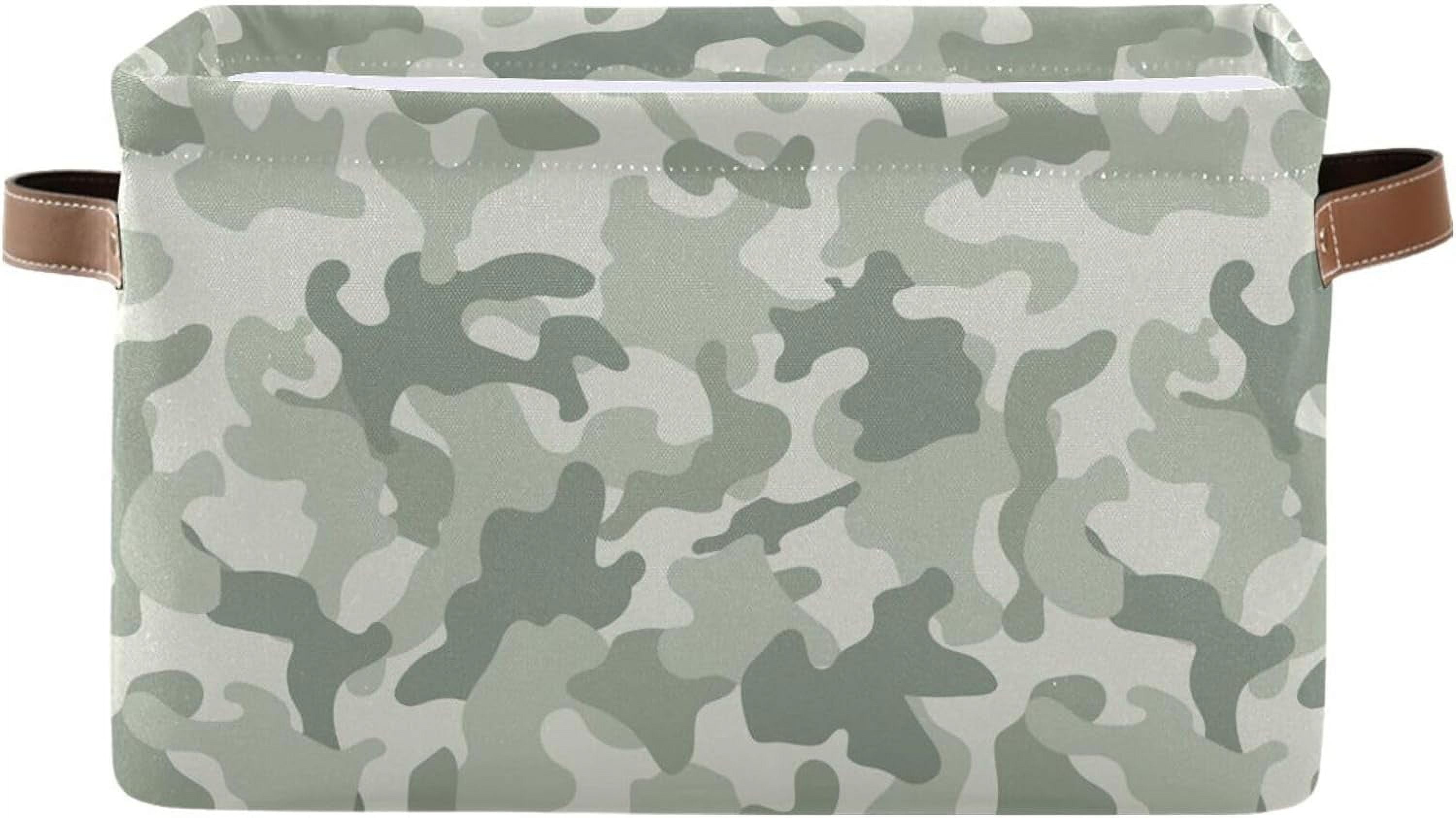 Coolnut Storage Basket Green Military Camouflage Storage Bin with ...