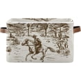 thumbnail image 1 of Coolnut Storage Basket Western Desert Cowboy Storage Bin with Handle , Large Storage Cube Collapsible for Shelves Closet Bedroom Living Room 1PC Decor Gifts, 1 of 7