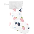 thumbnail image 1 of Coolnut Strawberry Christmas Stocking Personalized Large Candy Stocking, Xmas Stockings Decoration Hanging Gift for Family Holiday Party Ornaments Decor Fireplace, 1 of 7