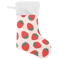 thumbnail image 1 of Coolnut Strawberry Christmas Stocking, Personalized Large Candy Stocking, Xmas Stockings Decoration Hanging Gift for Family Holiday Party Ornaments Decor Fireplace, 1 of 7