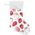 thumbnail image 1 of Coolnut Strawberry Christmas Stocking, Personalized Large Candy Stocking, Xmas Stockings Decoration Hanging Gift for Family Holiday Party Ornaments Decor Fireplace, 1 of 7