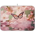 thumbnail image 1 of Coolnut Streamside Butterfly Dish Drying Mat for Kitchen Counter, Ultra Absorbent Reversible Microfiber Dishes Drying Rack Pad Heat-resistant Mats 18x24in Home Decor, 1 of 7