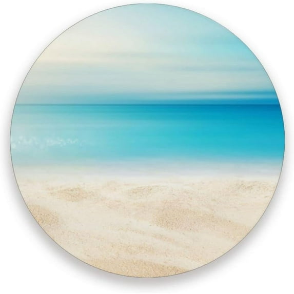 Coolnut Summer Beach Pattern Coasters for Drinks Set of 4, Absorbent Ceramic Drink Coaster with Cork Base for Wooden Coffee Table, Cool Housewarming Gift for Home Decor Gifts