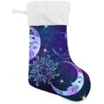 thumbnail image 1 of Coolnut Sun Moon and Stars Christmas Stockings, Personalized Large Christmas Stocking, Cute Snowflake Stockings 18" Xmas Stocking for Xmas Decorations Xmas Gifts, 1 of 7